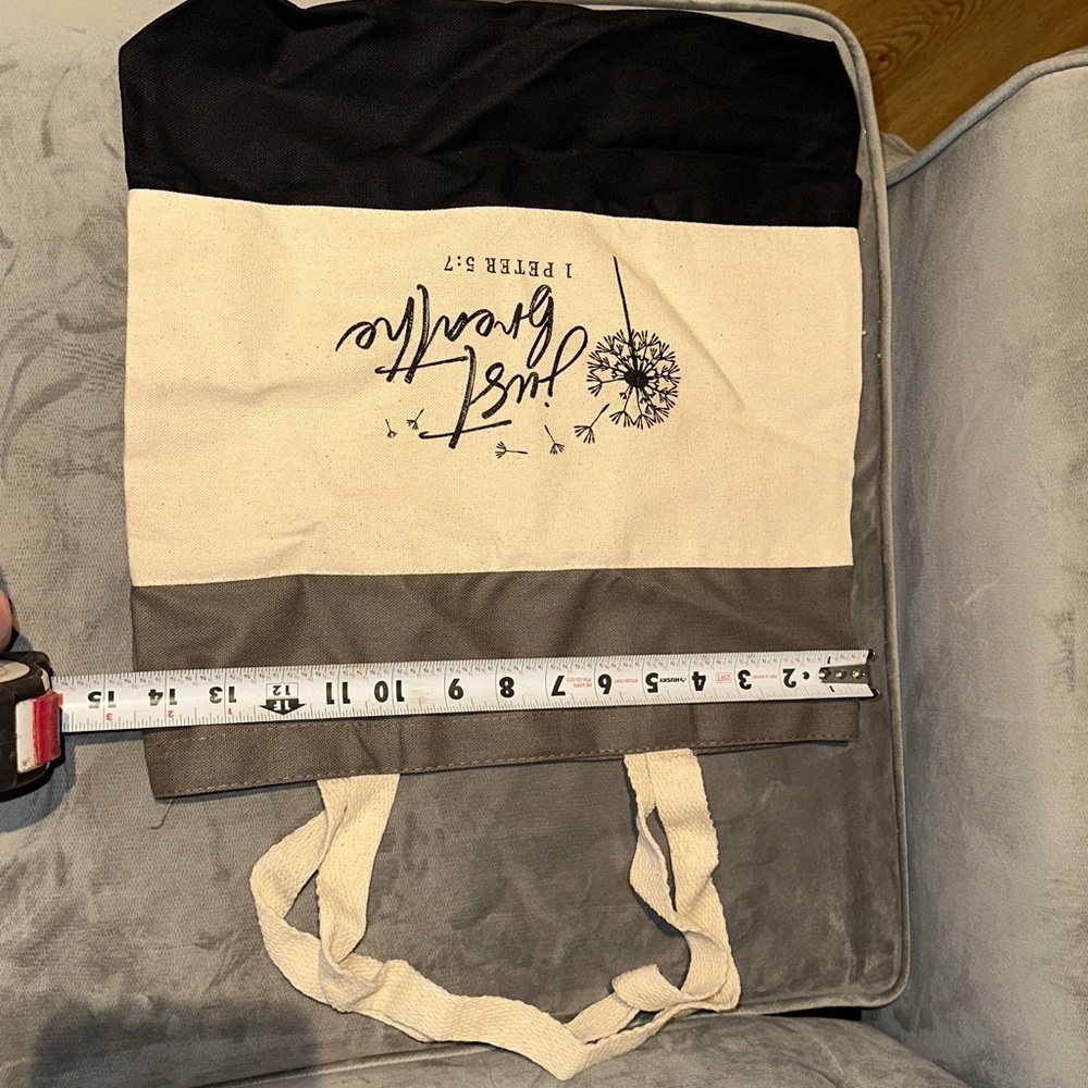 NWOT Tote Bag- Flower, Bible Verse, God, Jesus, Lord, Christ, Christian - Picture 3 of 9
